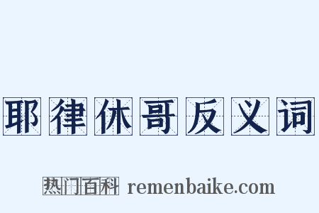 耶律休哥反义词是什么意思的图片